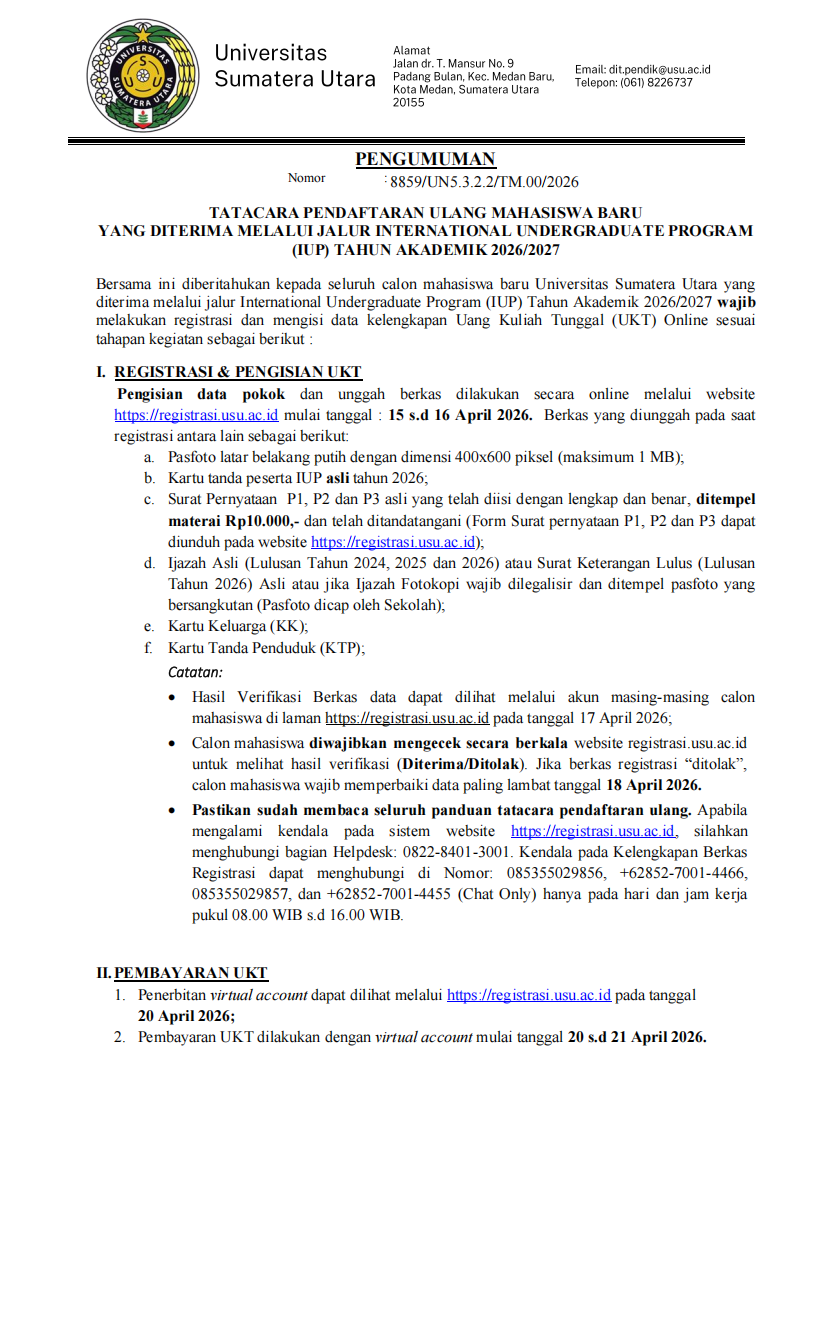 Tata cara daftar ulang IUP 2026